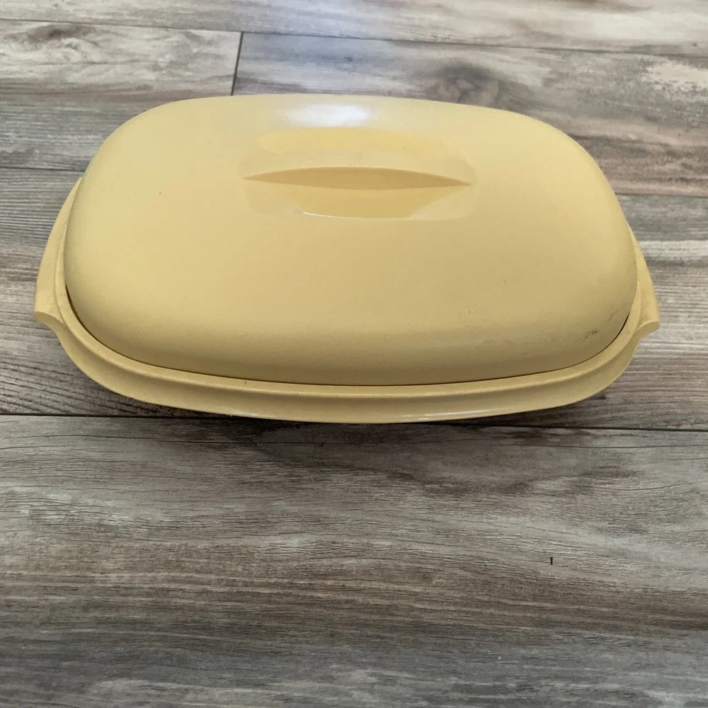 Tupperware Microwave 3 Piece Pc Vegetable Steamer Serving Bowl Gold